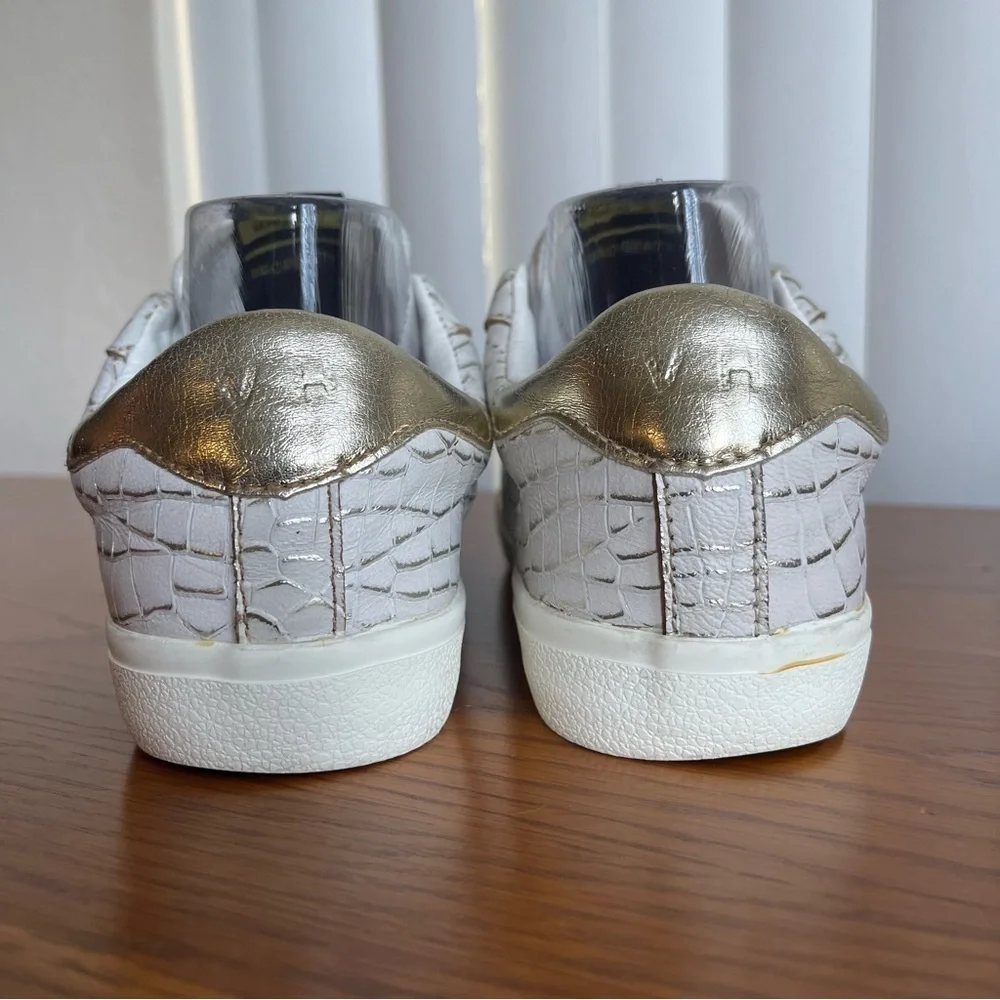 Vintage Havana Flair Sneakers Off-White/Gold Croc Size 7.5